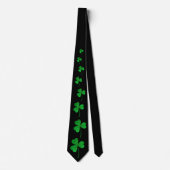 St. Patrick’s Day Grüne Faux-Glitter Shamrock Krawatte (Vorderseite)