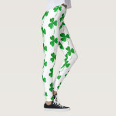 St. Patrick’s Day Grüne Faux-Glitter Shamrock Leggings (Rechts)