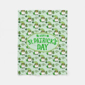 St. Patrick’s Day Grüne Fleece-Decke mit Gnom Fleecedecke (Vorderseite)