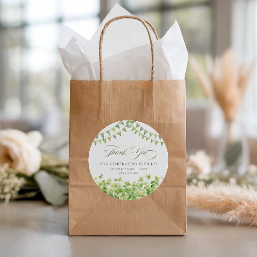 St. Patrick’s Day Grüne Shamrock-Baby-Party Runder Aufkleber