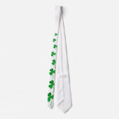 St. Patrick’s Day Grüner Faux-Glitter Shamrock Krawatte (Rückseite)