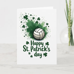 St. Patrick’s Day Grußkarte für Volleyball Karte