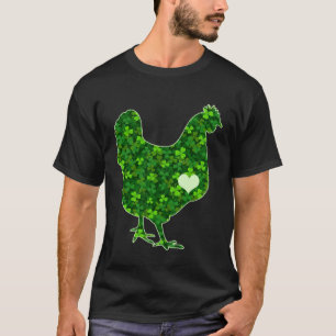 St. Patrick s Day Huhn Irisches Grünes Kleeblatt H T-Shirt
