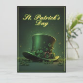 St. Patrick’s Day Hut und Shamrock-Design (Stehend Vorderseite)