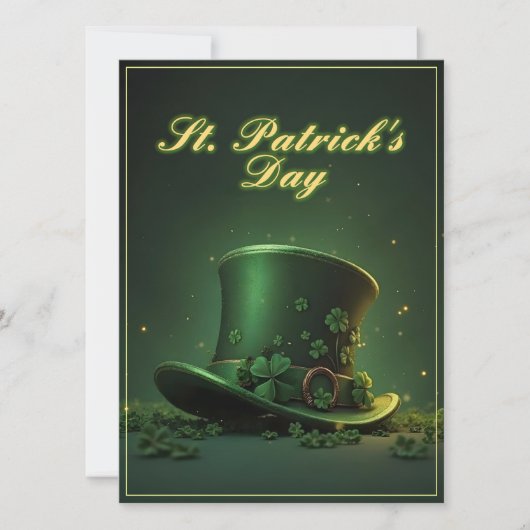 St. Patrick’s Day Hut und Shamrock-Design (Vorderseite)