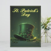 St. Patrick’s Day Hut und Shamrock-Design (Stehend Vorderseite)