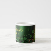 St. Patrick’s Day Hut und Shamrock-Design Espressotasse (Vorderseite)