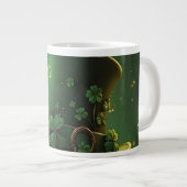 St. Patrick’s Day Hut und Shamrock-Design Jumbo-Tasse (Vorderseite Rechts)