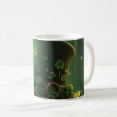 St. Patrick’s Day Hut und Shamrock-Design Kaffeetasse (VorderseiteRechts)