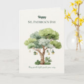St. Patrick’s Day Irischer Baum Laternen Karte (Gelbe Blume)