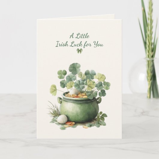 St. Patrick’s Day Irisches Glück Kleeblatt Grußkar Karte (Vorderseite)