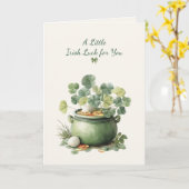 St. Patrick’s Day Irisches Glück Kleeblatt Grußkar Karte (Gelbe Blume)