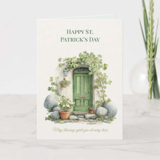 St. Patrick’s Day Irisches Glück Shamrock Grußkart Karte (Vorderseite)