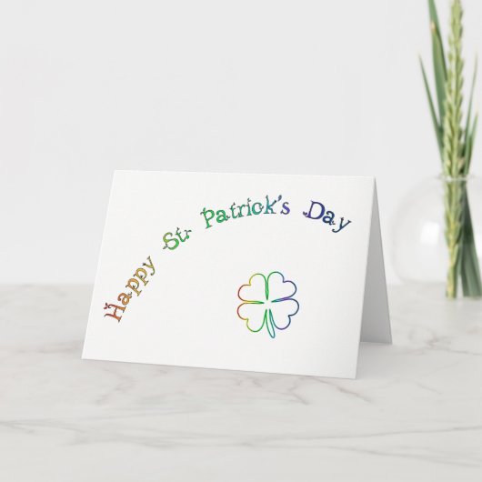 St. Patrick’s Day Irish Blessing Poem-Rainbow Karte (Vorderseite)