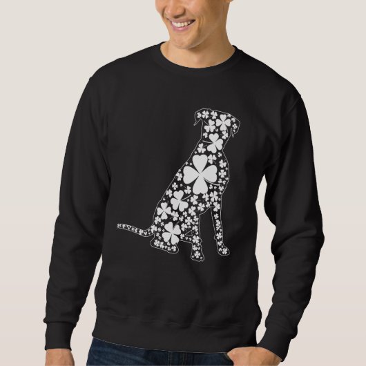 St Patrick S Day Irish Boxer Dog Kleeblatt Sweatshirt (Vorderseite)