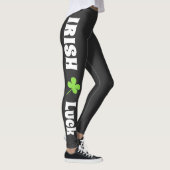 St. Patrick`s Day Irish Luck Modern Black Leggings (Rechts)
