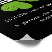 St Patrick`s Day Irish Shenanigator Lucky Fun Clo Poster (Ecke)