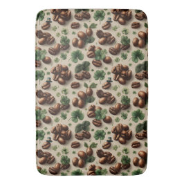 St. Patrick’s Day Kaffee & Shamrock-Muster Badematte