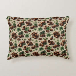 St. Patrick’s Day Kaffee & Shamrock-Muster Dekokissen