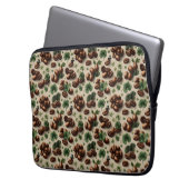 St. Patrick’s Day Kaffee & Shamrock-Muster Laptopschutzhülle (Vorderseite Links)