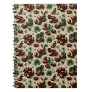 St. Patrick’s Day Kaffee & Shamrock-Muster Notizblock