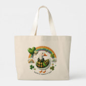 St. Patrick’s Day Karo-Kuh Jumbo Stoffbeutel (Rückseite)