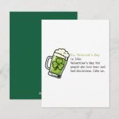St. Patrick’s Day Karte für Bierliebhaber (Vorne/Hinten)