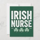 St. Patrick’s Day Karte Irische Krankenschwester (Vorderseite)