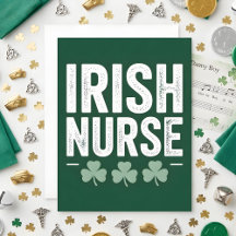 St. Patrick’s Day Karte Irische Krankenschwester