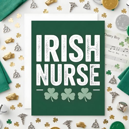 St. Patrick’s Day Karte Irische Krankenschwester