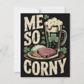 St. Patrick’s Day Karte Irisches Abendessen Humor (Vorderseite)