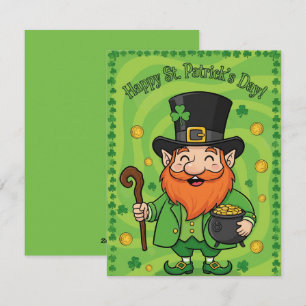 St. Patrick’s Day-Karte mit süßem Kobold Feiertagskarte