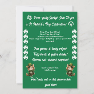 St. Patrick’s Day Katzenparty Feiertagskarte