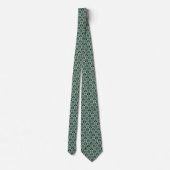 St. Patrick’s Day Kleeblatt & Blumenmuster Krawatte (Rückseite)