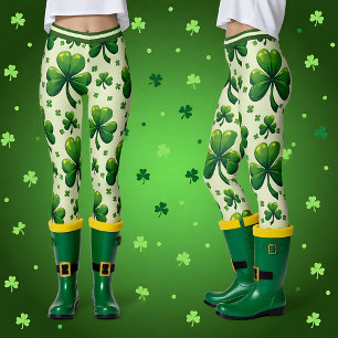 St. Patrick’s Day Kleeblatt-Chaos-Leggings Leggings
