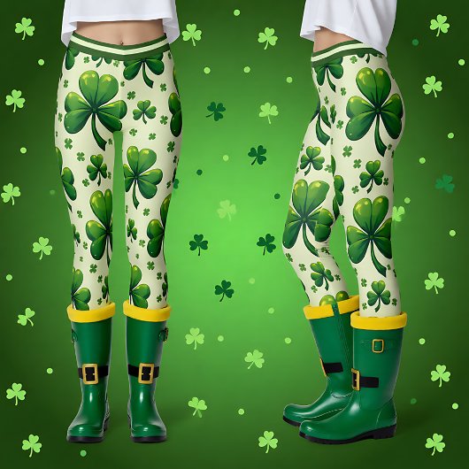 St. Patrick’s Day Kleeblatt-Chaos-Leggings Leggings