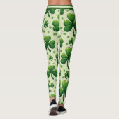 St. Patrick’s Day Kleeblatt-Chaos-Leggings Leggings (Rückseite)