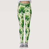 St. Patrick’s Day Kleeblatt-Chaos-Leggings Leggings (Vorderseite)