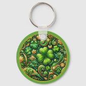 St. Patrick’s Day Kleeblatt-Design Schlüsselanhänger (Vorderseite)