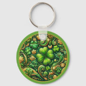 St. Patrick’s Day Kleeblatt-Design Schlüsselanhänger (Rückseite)