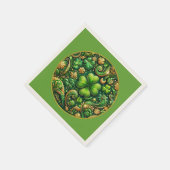 St. Patrick’s Day Kleeblatt-Design Serviette (Ecke)