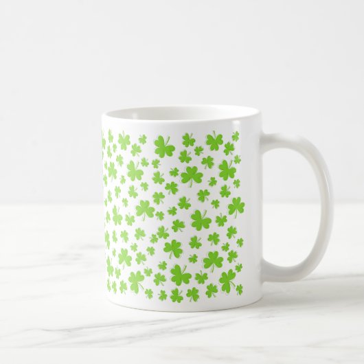 St. Patrick’s Day Kleeblatt-Muster-Tasse Kaffeetasse (Rechts)