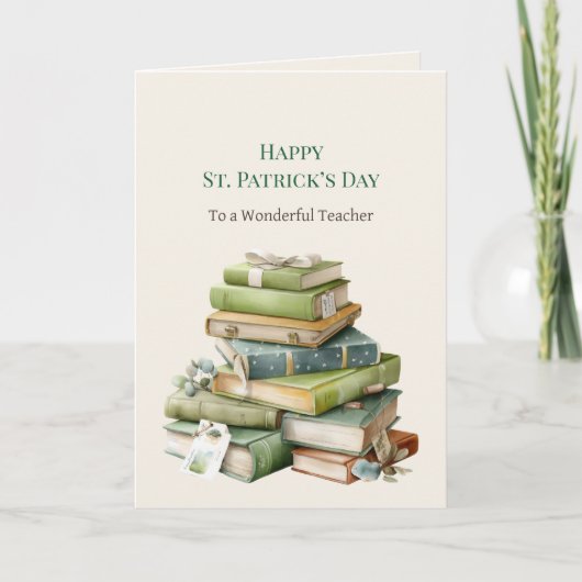 St. Patrick’s Day Lehrergeschenkkarte Karte (Vorderseite)