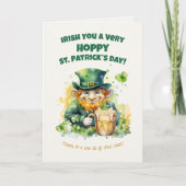 St. Patrick’s Day Leprechaun Funny Card Karte (Vorderseite)