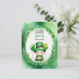 St. Patrick´s Day Leprechaun Geburtstagseinladung Postkarte