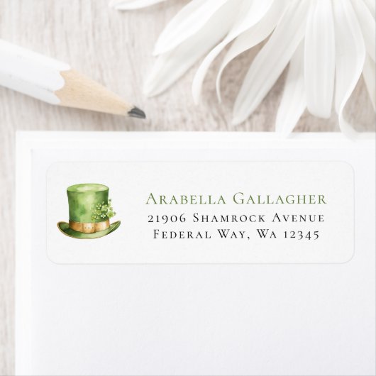 St. Patrick’s Day Leprechaun Hat Return Address (Insitu)