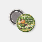 St. Patrick’s Day Leprechaun Keychain Magnet (Vorderseite/Rückseite)