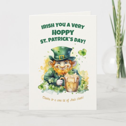 St. Patrick’s Day Leprechaun Lustige Karte (Vorderseite)