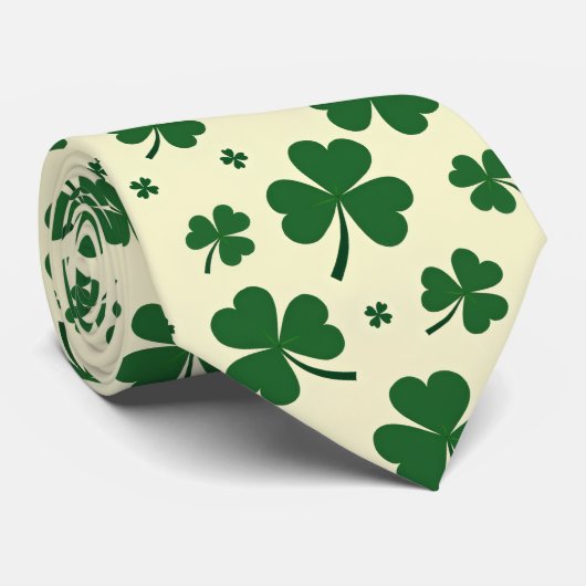 St. Patrick’s Day Luck Knots Necktie Krawatte (Gerollt)