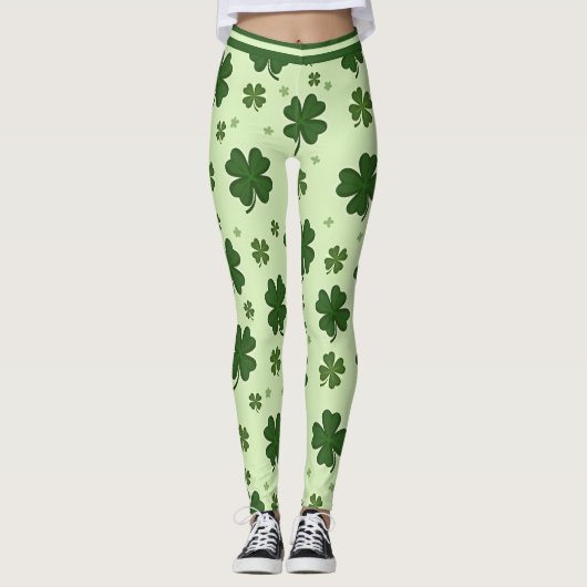 St. Patrick’s Day Lucky Legs in Motion Leggings (Vorderseite)
